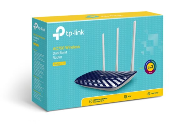 Accesspoint 4Port 10/100 M TP LINK Archer C20 AC 750 Dual Band Router 3 Antennas