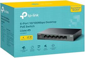 Switch 6 Port TP link TL-LS106LP 10/100Mbps Desktop Switch with 4-Port PoE