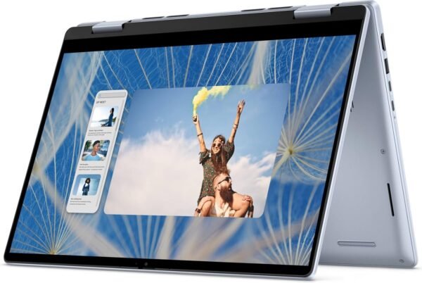 Dell Inspiron 14-7440 2n1 Convertible - Intel Core 5 120U 10 Cores, 8GB DDR5-5600 RAM, 512GB SSD, Intel Graphics, 14"" FHD  "  (1920x1200) Touch, Backlit, FinderPrint, 4-Cell 54 WHr battery, Win11 - Aluminum Ice Blue